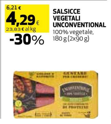 SALSICCE VEGETALI UNCONVENTIONAL