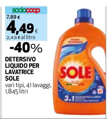 Detersivo Liquido per Lavatrice Sole