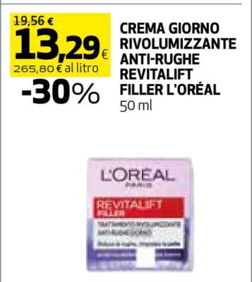 CREMA GIORNO RIVOLUMIZZANTE ANTI-RUGHE REVITALIFT FILLER L'ORÉAL