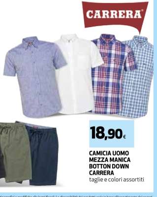 CAMICIA UOMO MEZZA MANICA BOTTON DOWN CARRERA
