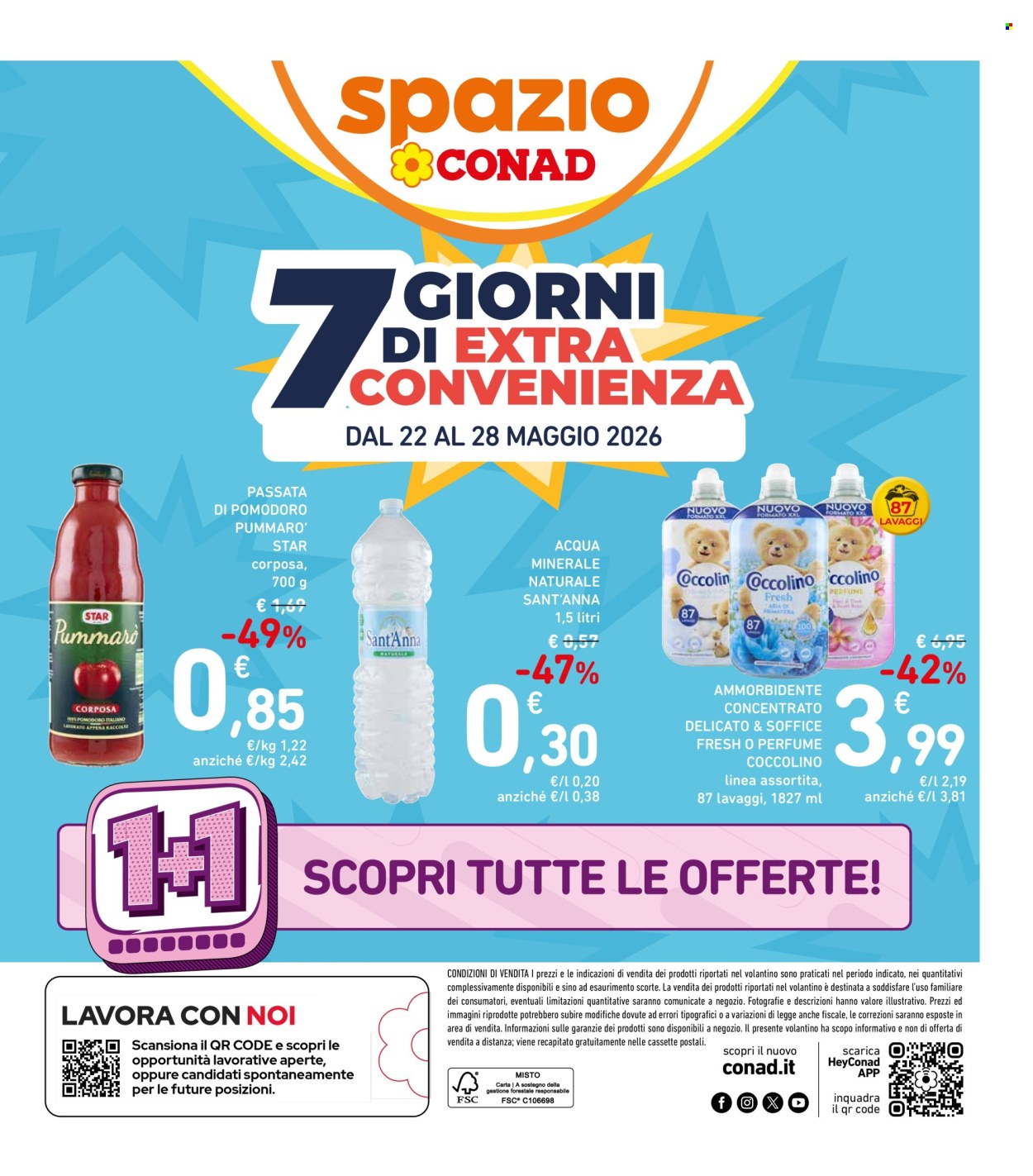 Volantino Spazio Conad - 22/5/2026 - 28/5/2026. Pagina 1