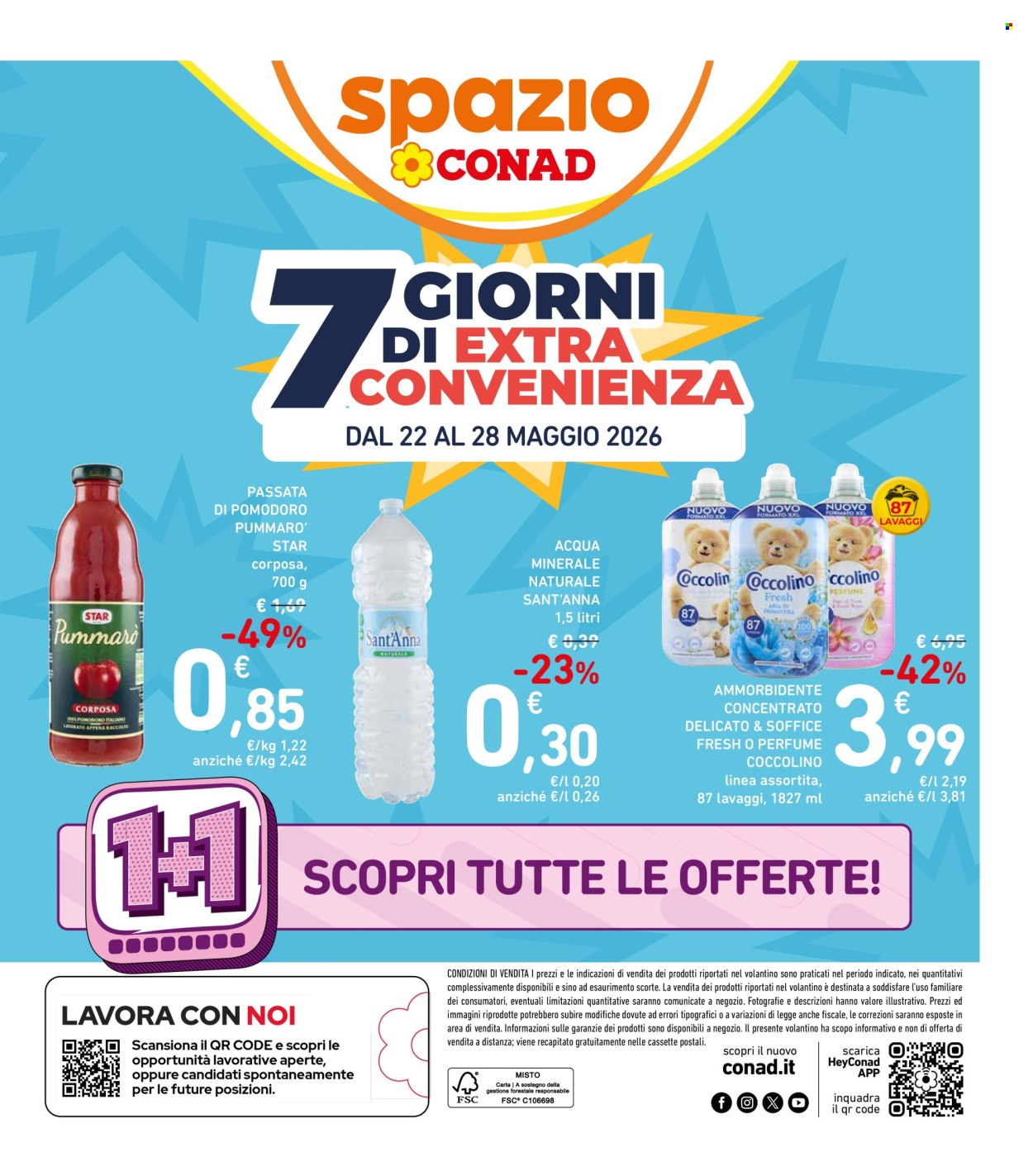 Volantino Spazio Conad - 22/5/2026 - 28/5/2026. Pagina 1