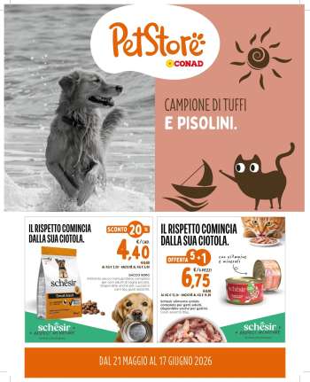 Volantino Pet Store Conad - 21/5/2026 - 17/6/2026.