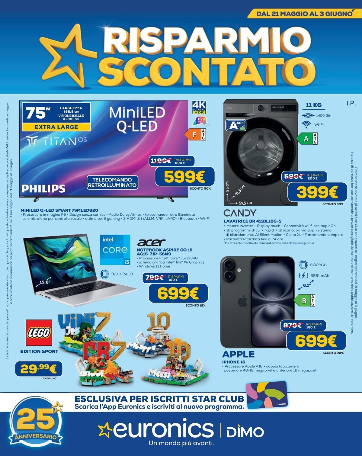 Volantino Euronics - 21/5/2026 - 3/6/2026. Pagina 1