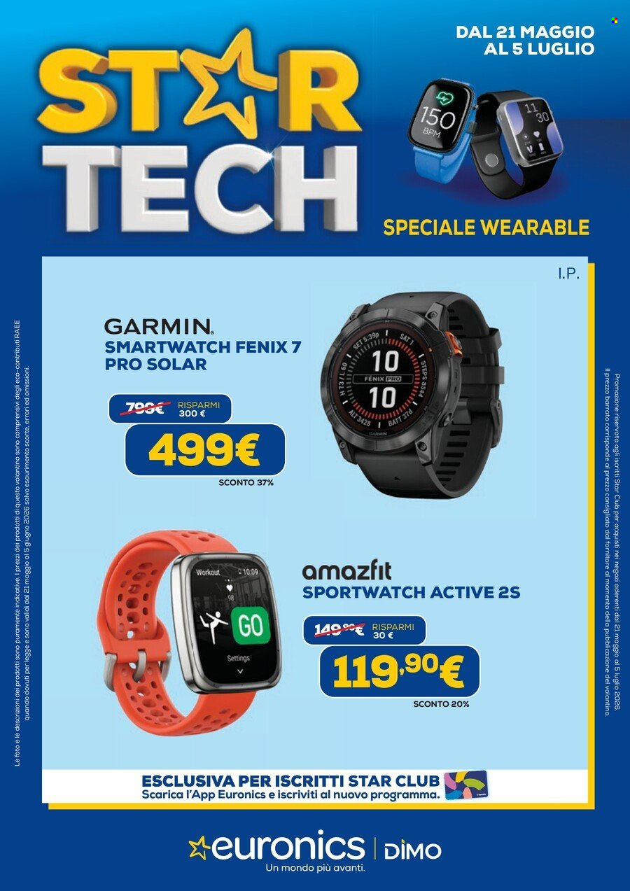 Volantino Euronics - 21/5/2026 - 5/7/2026. Pagina 1