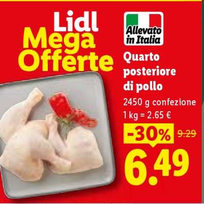 Quarto posteriore di pollo