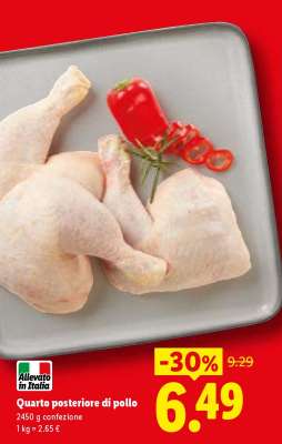 Quarto posteriore di pollo