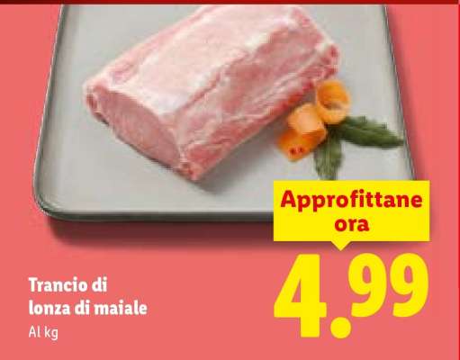 Trancio di lonza di maiale