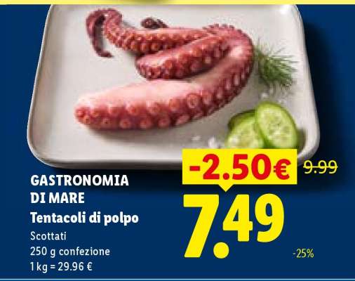 GASTRONOMIA DI MARE Tentacoli di polpo