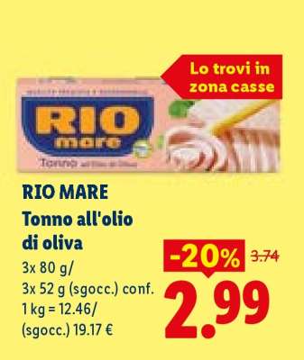 Rio Mare Tonno all’olio di oliva