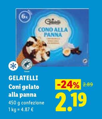 GELATELLI Coni gelato alla panna