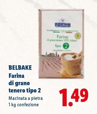 Belbake Farina di grano tenero tipo 2
