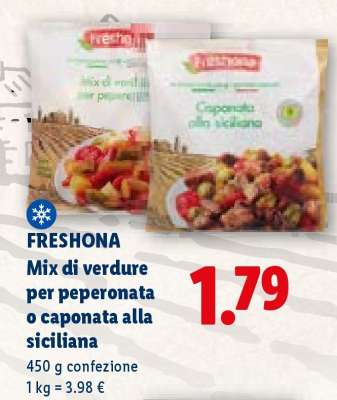 Freshona Mix di verdure per peperonata o Caponata alla siciliana