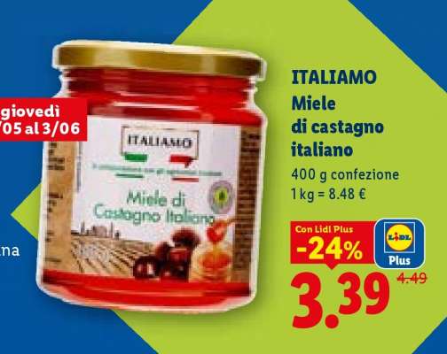 Italiamo Miele di castagno italiano