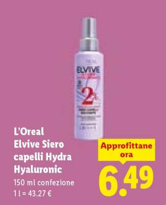 L'Oreal Elvive Siero capelli Hydra Hyaluronic