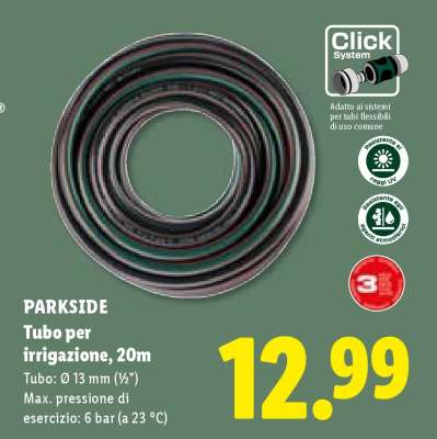 PARKSIDE Tubo per irrigazione, 20m