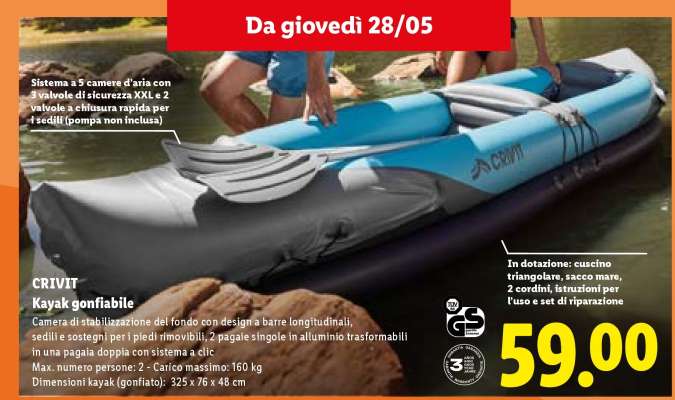 CRIVIT Kayak gonfiabile