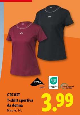 CRIVIT T-shirt sportiva da donna