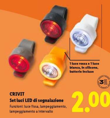 CRIVIT Set luci LED di segnalazione