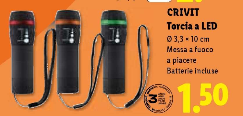 CRIVIT Torcia a LED