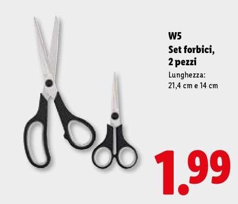 W5 Set forbici, 2 pezzi