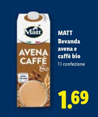 Matt Bevanda Avena e Caffè Bio