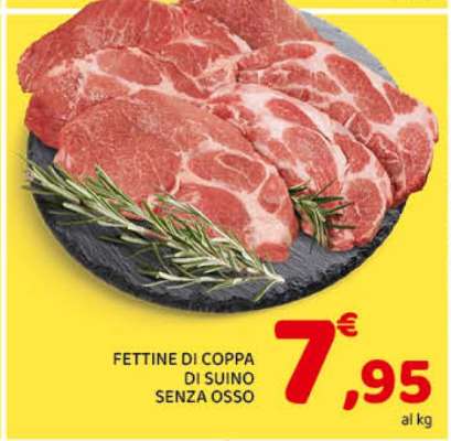 Fettine di Coppa di Suino Senza Osso