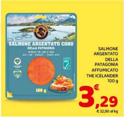 SALMONE ARGENTATO DELLA PATAGONIA AFFUMICATO THE ICELANDER 100 g