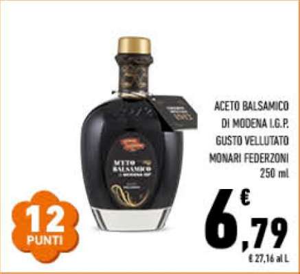 ACETO BALSAMICO DI MODENA I.G.P. GUSTO VELLUTATO MONARI FEDERZONI