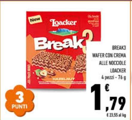 Break3 Wafer con Crema alle Nocciole Loacker
