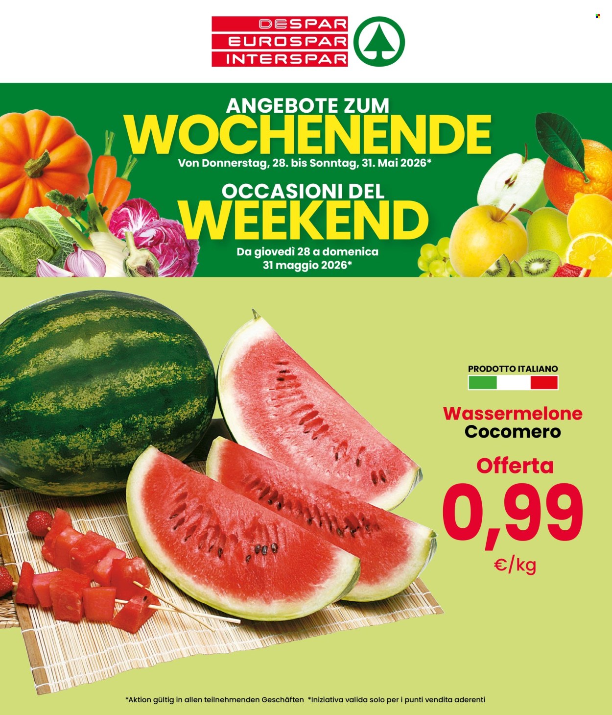 Volantino Interspar - 28/5/2026 - 31/5/2026. Pagina 1
