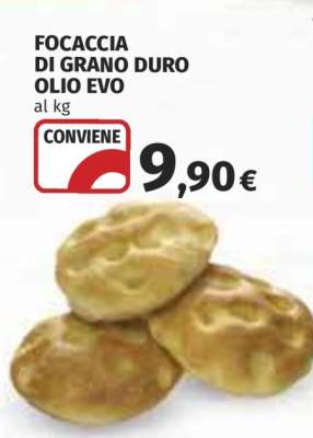 FOCACCIA DI GRANO DURO OLIO EVO