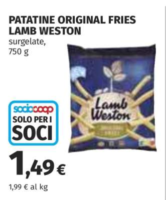 PATATINE ORIGINAL FRIES LAMB WESTON