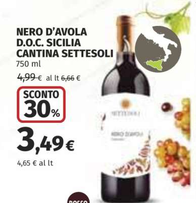 NERO D’AVOLA D.O.C. SICILIA CANTINA SETTESOLI