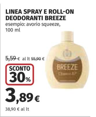 LINEA SPRAY E ROLL-ON DEODORANTI BREEZE