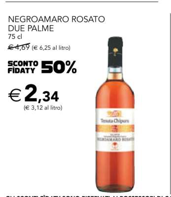 NEGROAMARO ROSATO DUE PALME