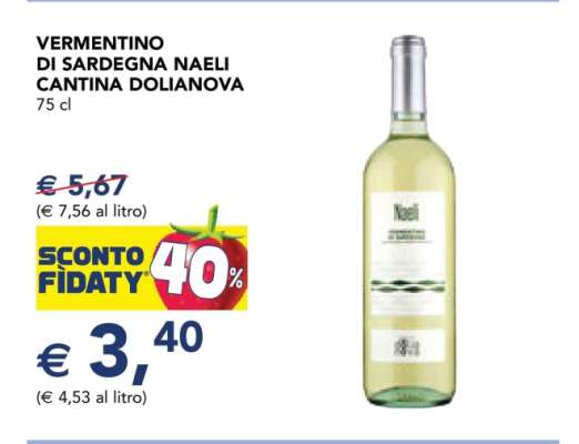 Vermentino di Sardegna Naeli Cantina Dolianova