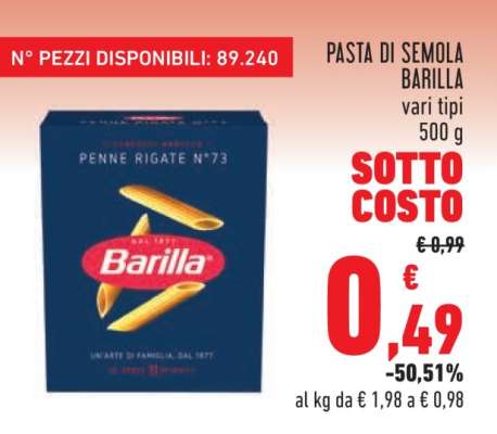 PASTA DI SEMOLA BARILLA