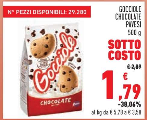 GOCCIOLE CHOCOLATE PAVESI 500 g