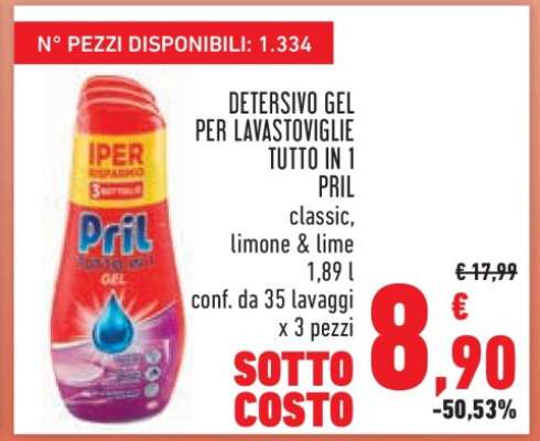 Pril Detersivo Gel per Lavastoviglie Tutto in 1