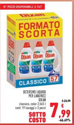 Detersivo Liquido per Lavatrice Dixan