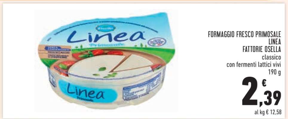 Formaggio Fresco Primosale Linea Fattorie Osella