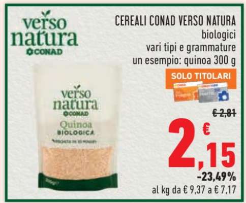 CEREALI CONAD VERSO NATURA
