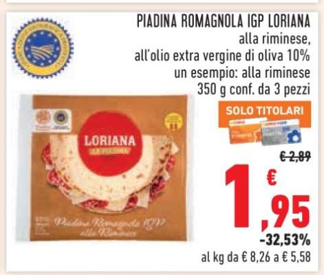 Piadina Romagnola IGP Loriana