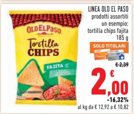 LINEA OLD EL PASO Tortilla Chips Fajita