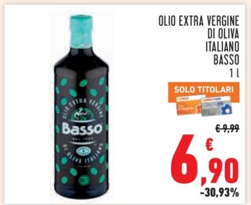 Olio Extra Vergine di Oliva Italiano Basso