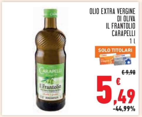 Olio Extra Vergine di Oliva Il Frantolio Carapelli