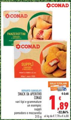 Snack da aperitivo Conad