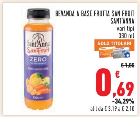 BEVANDA A BASE FRUTTA SAN FRUIT SANT’ANNA