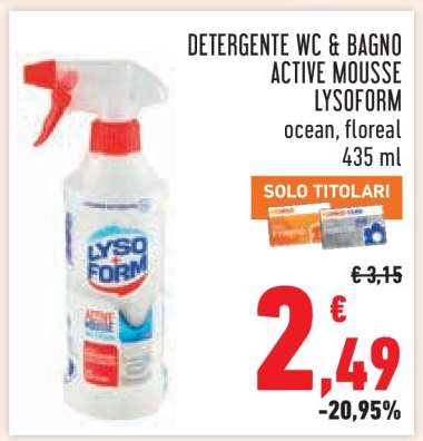 Detergente WC & Bagno Active Mousse Lysoform